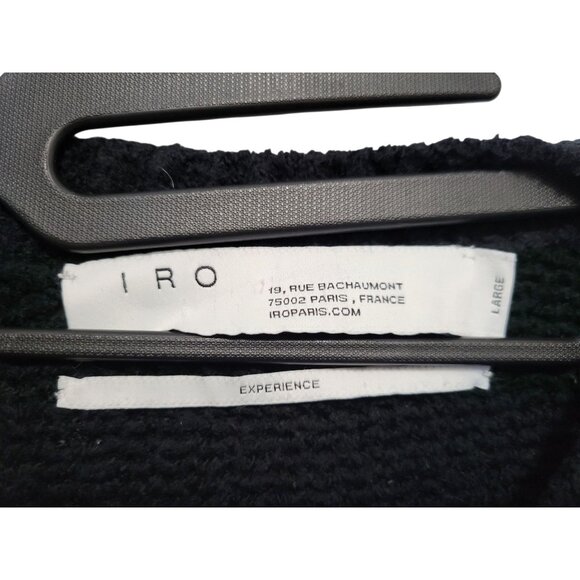 IRO Arresispe Black Open Knit Sweater Pullover - Picture 9 of 13